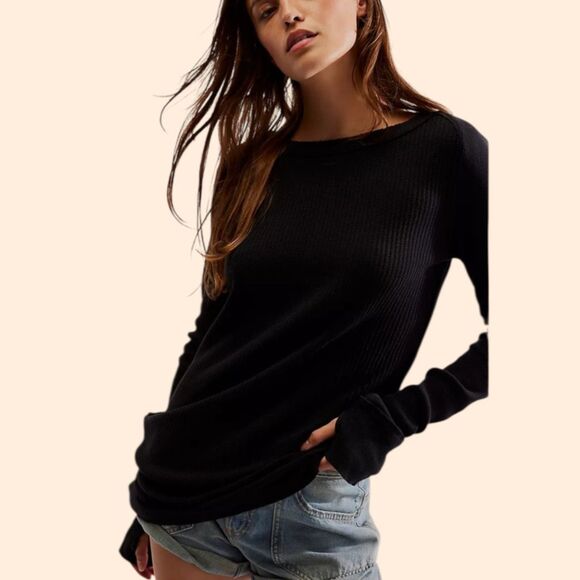 Free People Care Honey B Crew Top - Picture 1 of 7